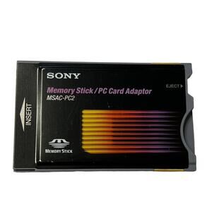 Sony MSAC-PC2 Memory Stick / PC Card Adaptor for Memory Stick  PCMCIA, Vintage
